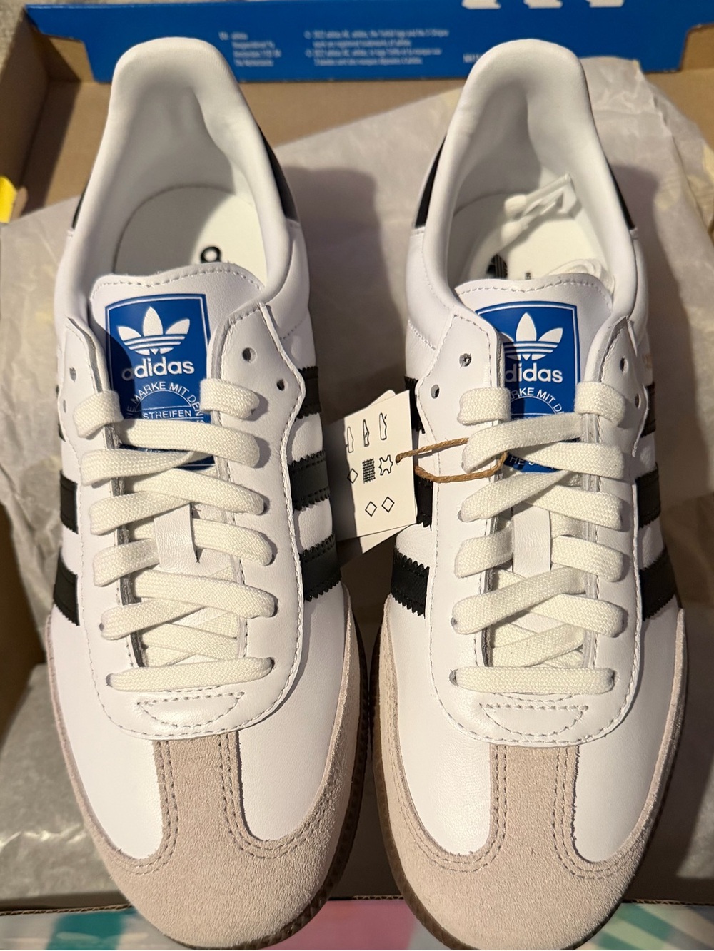 adidas Women’s White Black Blue Classic Sneakers